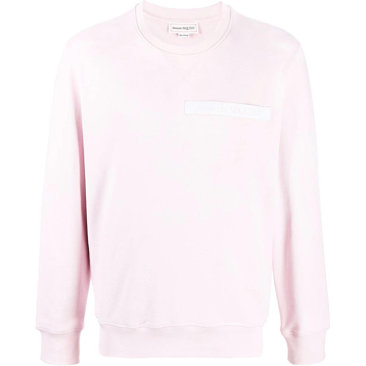 Alexander McQueen SS22 Pink Crewneck Pullover Sweatshirt for Men 642663-QSX75-0907
