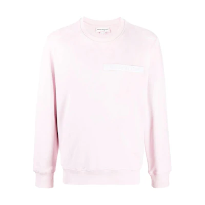 Alexander McQueen SS22 Pink Crewneck Pullover Sweatshirt for Men 642663-QSX75-0907