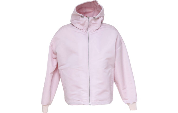 Alexander McQueen SS22 Pink Hoodie Jacket with Back Print and Zipper 687713-QSZ7B-0907