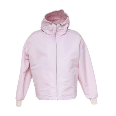 Alexander McQueen SS22 Pink Hoodie Jacket with Back Print and Zipper 687713-QSZ7B-0907