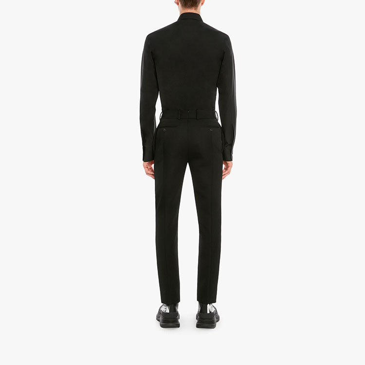 Purchase Alexander McQueen SS22 Skull Camo Print Long Sleeve Shirt Black 682294-QSO49-1080