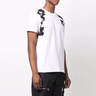 알렉산더 맥퀸 SS22 스컬 프린트 크루넥 화이트 티셔츠. 682533-QSZ65-0900 Purchase 알렉산더 맥퀸 SS22 스컬 프린트 크루넥 화이트 티셔츠. 682533-QSZ65-0900