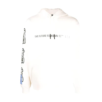 Alexander McQueen SS22 Slogan Print Hoodie Beige 624727-RST75-9012