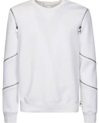 アレキサンダー マックイーン SS22 ホワイト ジップアップ 長袖 スウェットジャケット メンズ 687743-QSX56-9090 Buy アレキサンダー マックイーン SS22 ホワイト ジップアップ 長袖 スウェットジャケット メンズ 687743-QSX56-9090