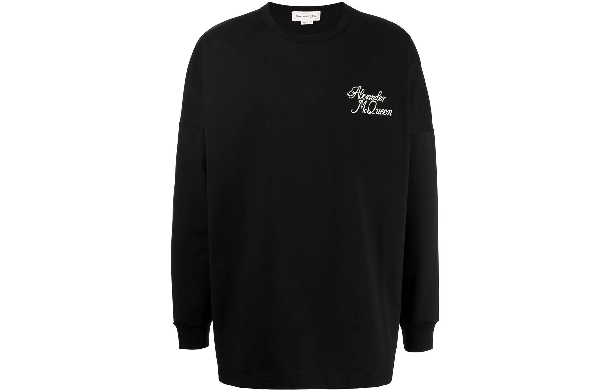Alexander McQueen SS22 William Blake Letter Print Pullover Sweatshirt Black Men 687706-QSZ7A-0901