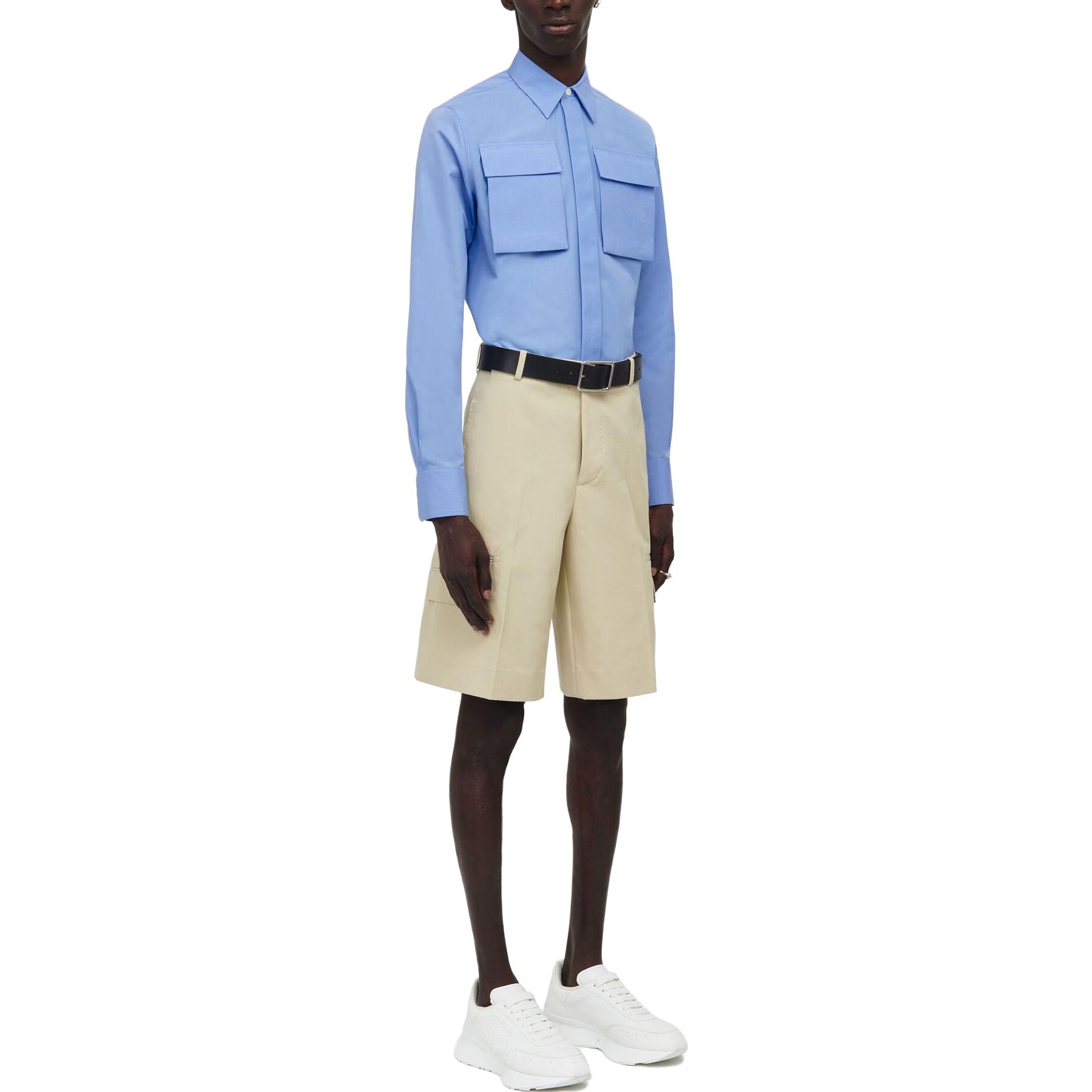 Purchase Alexander McQueen SS23  Beige Straight-Leg Casual Shorts with Side Pockets. 745544-QVS03-9507