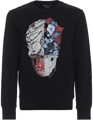 Alexander McQueen SS23 Baju Hitam Lengan Panjang Kapas Berleher Bulat Cetakan 550494-QMZ71-0901 Buy Alexander McQueen SS23 Baju Hitam Lengan Panjang Kapas Berleher Bulat Cetakan 550494-QMZ71-0901