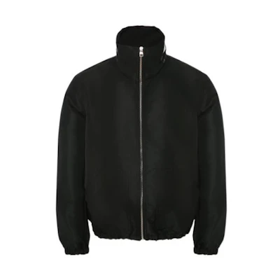 Alexander McQueen SS23 Black High-Neck Zipper Jacket 726899-QUZ32-0901