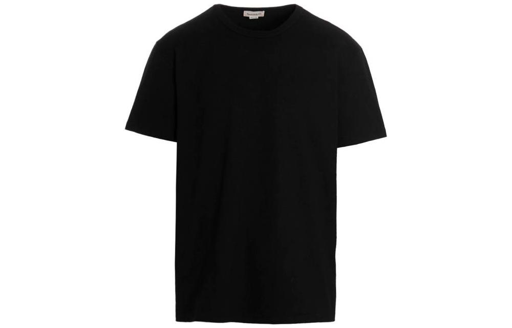 Alexander McQueen SS23  Black Logo Print Crewneck Short Sleeve T-Shirt. 666626-QUZ7B-0901 圖 2