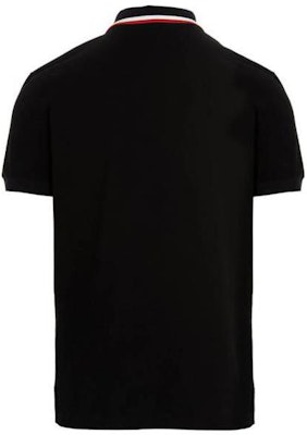 Alexander McQueen SS23 Black Logo Print Stripe Polo Shirt 727289-QUX33-1000 Lookbook Alexander McQueen SS23 Black Logo Print Stripe Polo Shirt 727289-QUX33-1000