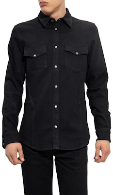 Alexander McQueen SS23 Black Long Sleeve Button-Up Shirt. 751667-QVY49-1000 Lookbook Alexander McQueen SS23 Black Long Sleeve Button-Up Shirt. 751667-QVY49-1000