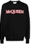 Buy Alexander McQueen SS23 Black Pullover Sweatshirt with Logo Print. 727295-QUZ24-0901