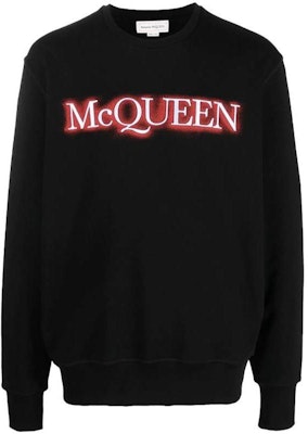 Alexander McQueen SS23 Black Pullover Sweatshirt with Logo Print. 727295-QUZ24-0901 Order Alexander McQueen SS23 Black Pullover Sweatshirt with Logo Print. 727295-QUZ24-0901