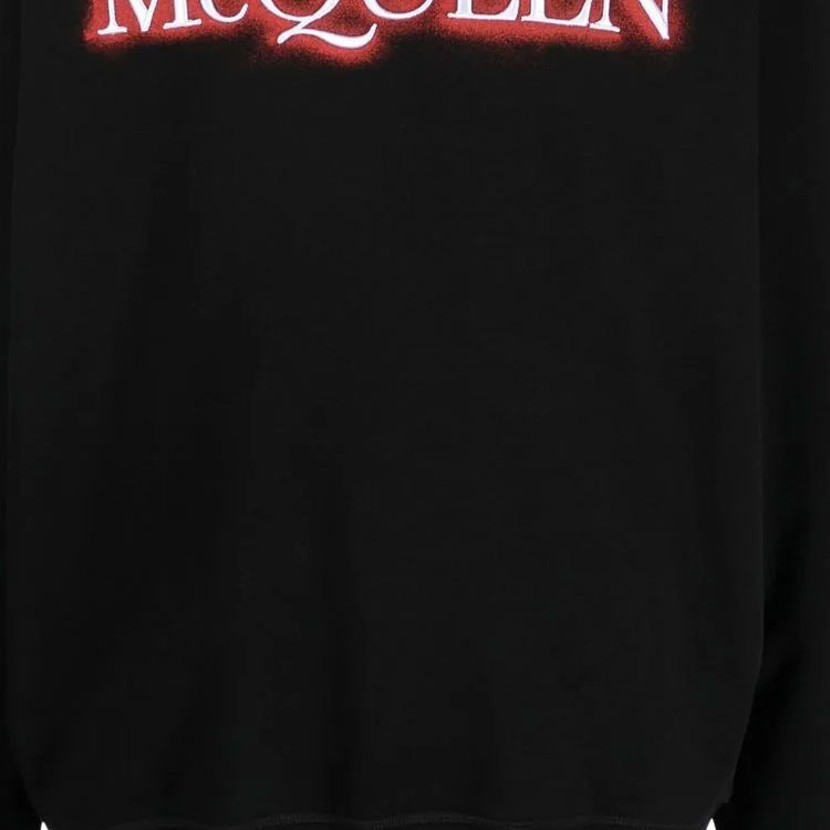 Sizing Alexander McQueen SS23  Black Pullover Sweatshirt with Logo Print. 727295-QUZ24-0901