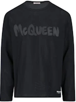 Order Alexander McQueen SS23 黑色純色長袖圓領衛衣 750663 QVZ13 0901