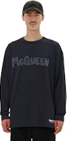 Purchase Alexander McQueen SS23 黑色純色長袖圓領衛衣 750663 QVZ13 0901