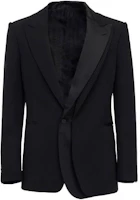 Order Alexander McQueen SS23 黑色單排扣長袖西裝外套 749655-QVU91-1000