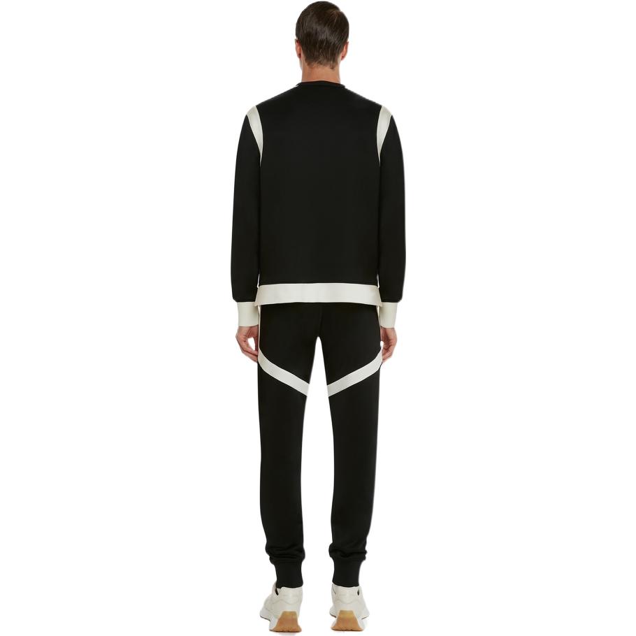 Shop 알렉산더 맥퀸 SS23 컬러블록 루즈 조거 팬츠 블랙 727297-QUX53-1000