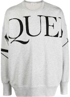 Alexander McQueen SS23 Grey Loose Fit Letter Print Crewneck Sweatshirt 705002-QUZ23-0902 Alexander McQueen SS23 Grey Loose Fit Letter Print Crewneck Sweatshirt 705002-QUZ23-0902