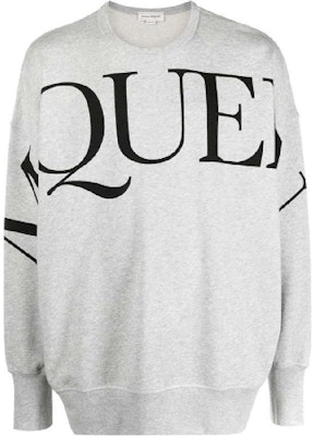 Alexander McQueen SS23 Kelabu Sweatshirt Cetak Huruf Loose Fit Crewneck 705002-QUZ23-0902 Buy Alexander McQueen SS23 Kelabu Sweatshirt Cetak Huruf Loose Fit Crewneck 705002-QUZ23-0902
