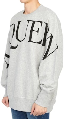 Alexander McQueen SS23 Kelabu Sweatshirt Cetak Huruf Loose Fit Crewneck 705002-QUZ23-0902 Shop Alexander McQueen SS23 Kelabu Sweatshirt Cetak Huruf Loose Fit Crewneck 705002-QUZ23-0902