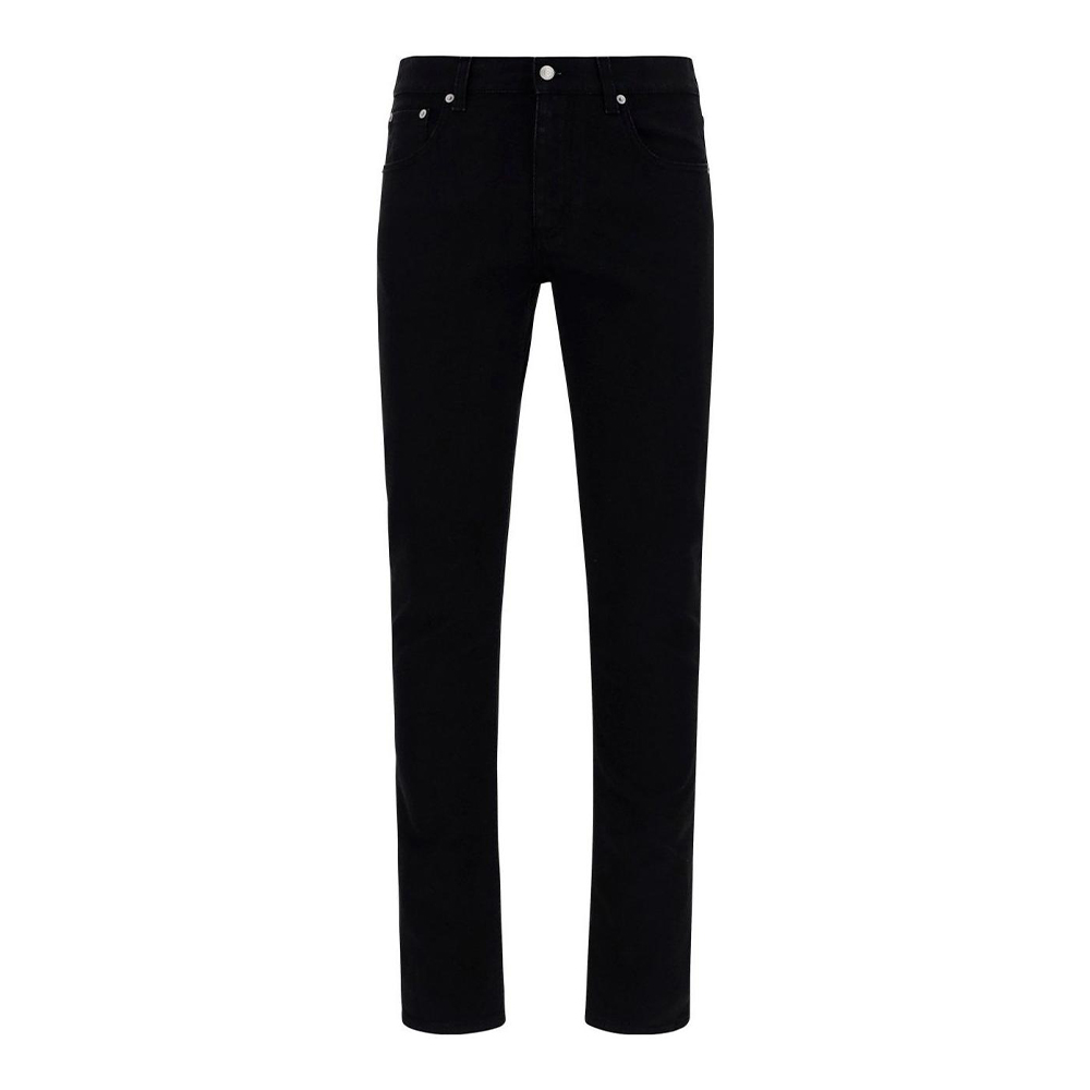 Alexander McQueen SS23  High-Waisted Straight Black Jeans. 650101-QSY47-1000