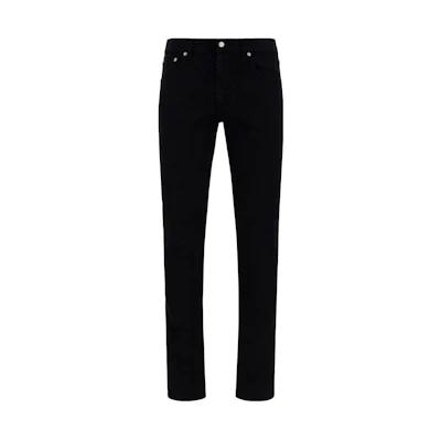 Alexander McQueen SS23 High-Waisted Straight Black Jeans. 650101-QSY47-1000