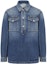 Buy Alexander McQueen SS23 Washed Denim Pullover Shirt with Dual Pockets - Blue. 724594-QUY44-4001