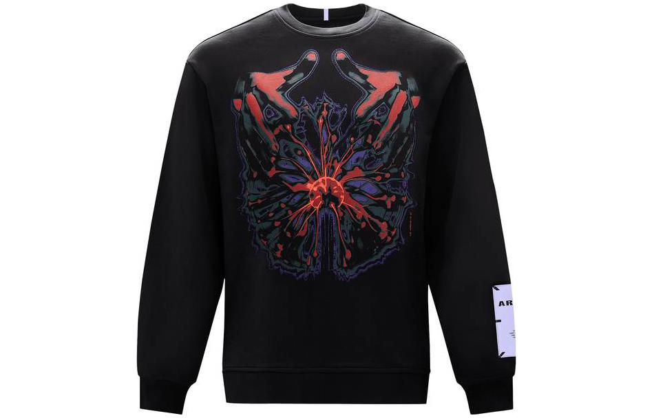 Alexander McQueen SS23 Abstract Pattern Crewneck Sweatshirt Black () 624832-RPT98-1000