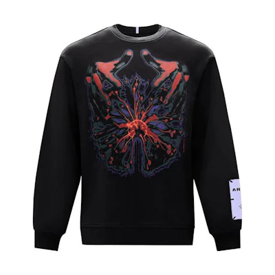 Alexander McQueen SS23 Abstract Pattern Crewneck Sweatshirt Black () 624832-RPT98-1000