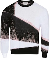 Alexander McQueen SS23 Abstract Pattern Crewneck Sweater White. 736660-Q1XHL-1052 Alexander McQueen SS23 Abstract Pattern Crewneck Sweater White. 736660-Q1XHL-1052