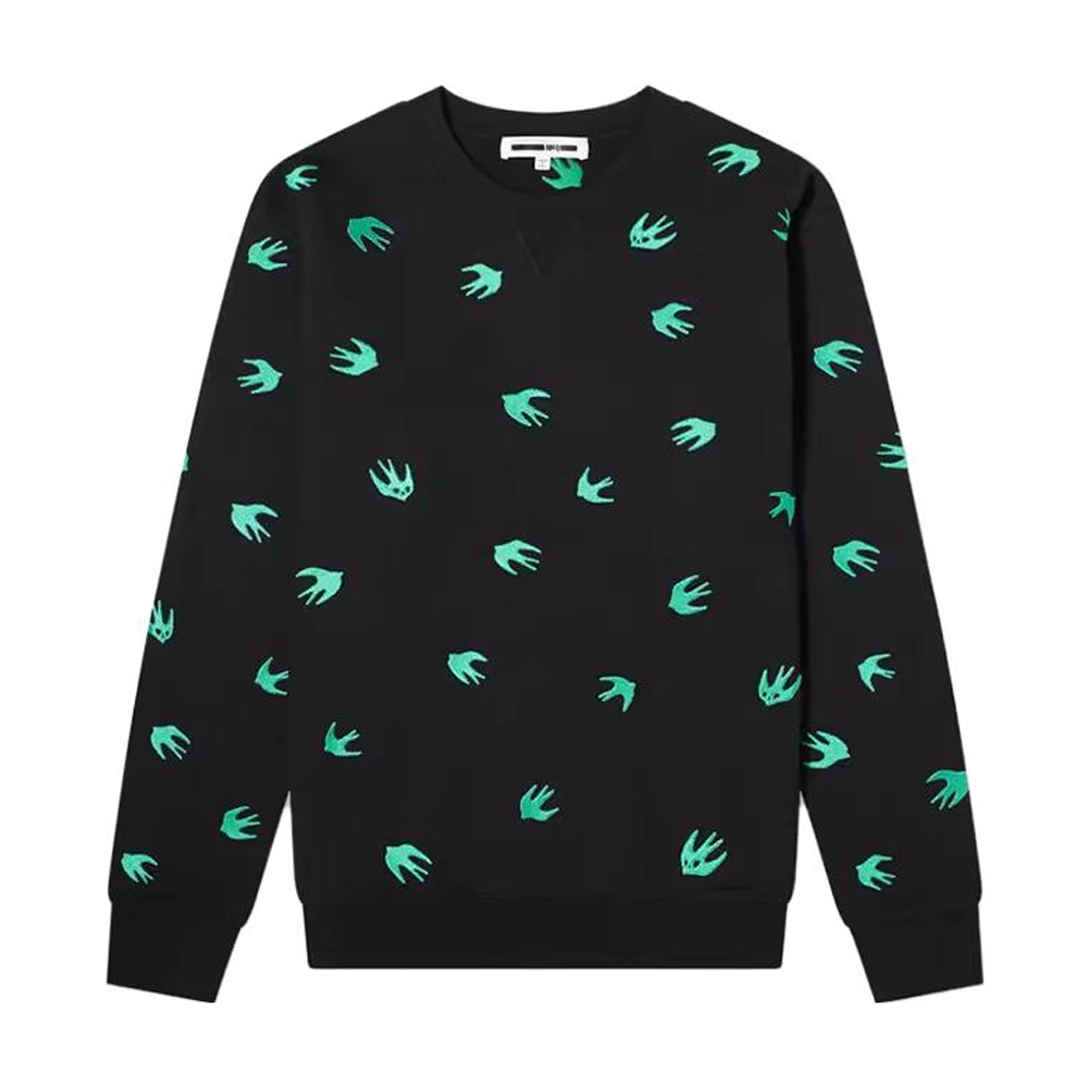 Alexander McQueen SS23 Animal Print Pullover Hoodie Black 387535-ROR61-1040