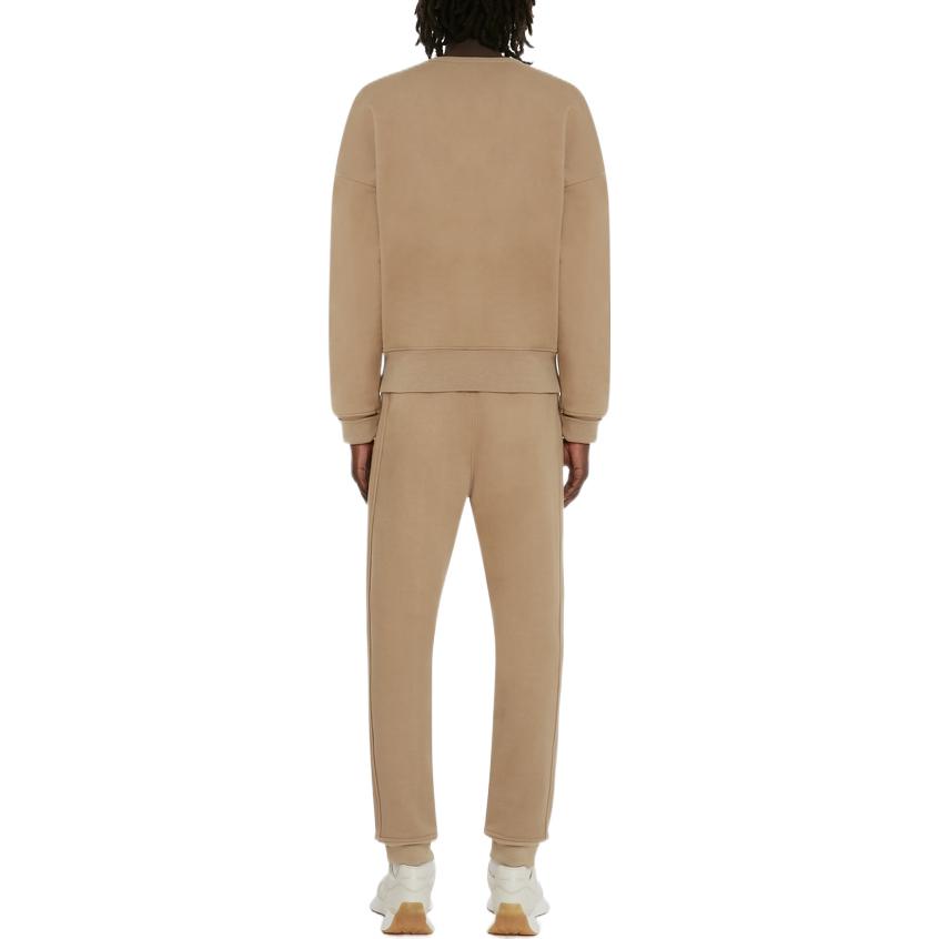 Shop 亚历山大麦昆 SS23 米色压纹Logo圆领套头卫衣 727304-QUX63-9502