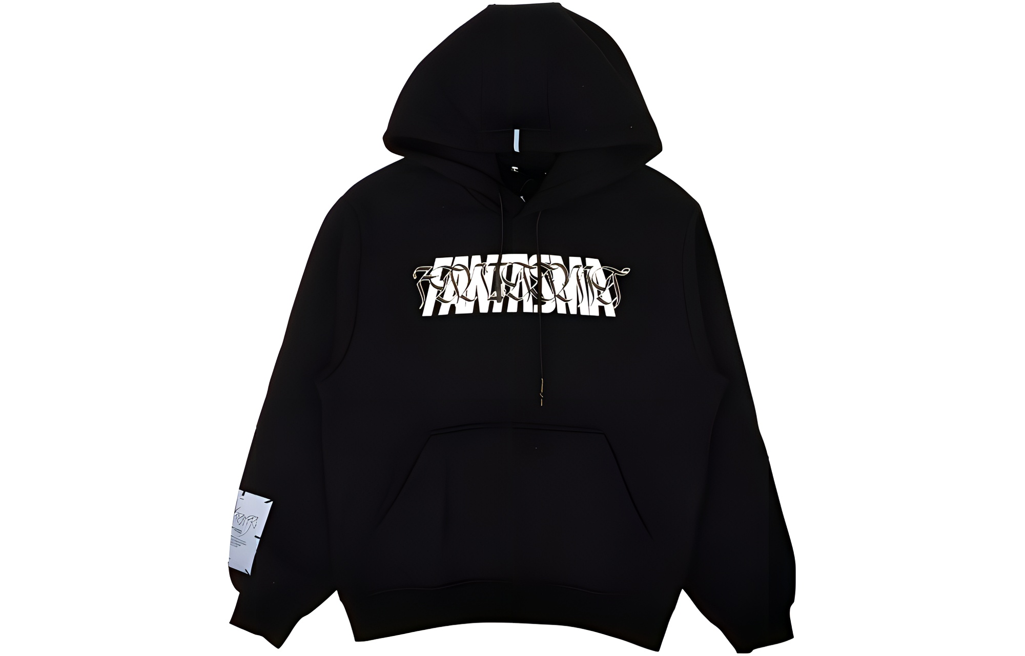 Alexander McQueen SS23 Black Letter Print Hoodie Long Sleeve 624727-RQT31-1000