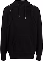 Alexander McQueen SS23 Black Pullover Hoodie with Cutout Details Men 731639-QUX43-1000 Alexander McQueen SS23 Black Pullover Hoodie with Cutout Details Men 731639-QUX43-1000