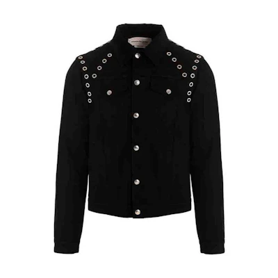Alexander McQueen SS23 Black Solid Hollow Single-Breasted Jacket 726672-QUY70-1000