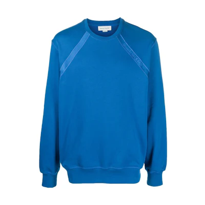Alexander McQueen SS23 Blue Solid Color Casual Pullover Sweatshirt 727311-QUX75-0933