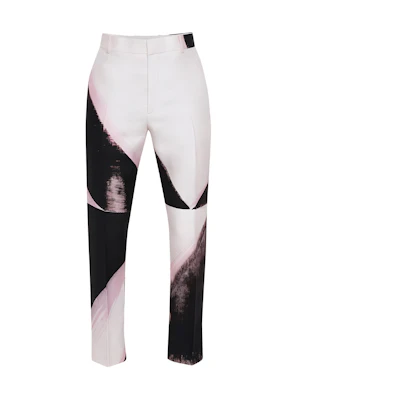 Alexander McQueen SS23 Colorblock Slim Casual Pants Multi-Color Men’s. 735142-QUQ02-5772