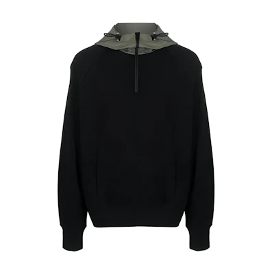 Alexander McQueen SS23 Colorblock Zip-Up Sweatshirt Black 748438-QVX43-1000