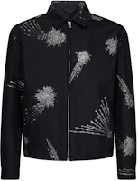 Alexander McQueen SS23 Crystal Embellished Zip Jacket Black 735193-QUR65-1065 Alexander McQueen SS23 Crystal Embellished Zip Jacket Black 735193-QUR65-1065