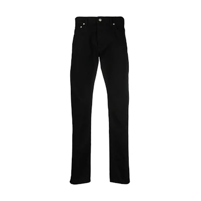 Alexander McQueen SS23 Embroidered Logo Slim Fit Black Jeans Men. 683031-QTY70-1000