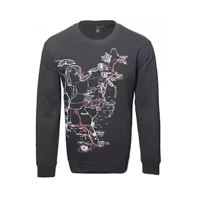 Alexander McQueen SS23 Front Print Crewneck Sweatshirt Dark Grey () 277646-RER36-1049