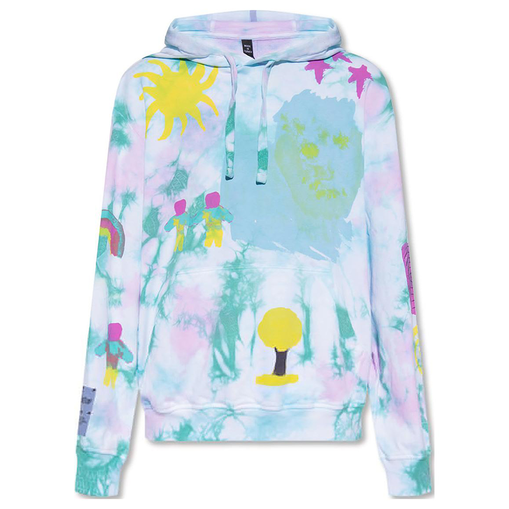 Alexander McQueen SS23 Graffiti Print Hoodie Multicolor Sweatshirt 624727-RST71-4200