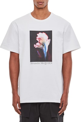 Alexander McQueen SS23 Baju T-Casual Cetakan Grafik Putih Lelaki 750658QVZ090900 Shop Alexander McQueen SS23 Baju T-Casual Cetakan Grafik Putih Lelaki 750658QVZ090900