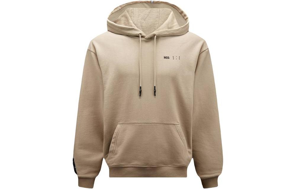 Alexander McQueen SS23 Khaki Pullover Hoodie with Solid Logo Print 624727-RST93-2006