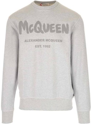 Alexander McQueen SS23 Letter Print Crewneck Sweatshirt Lelaki Dove Grey. 688713-QVZ81-0922 Buy Alexander McQueen SS23 Letter Print Crewneck Sweatshirt Lelaki Dove Grey. 688713-QVZ81-0922