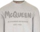 Details for Alexander McQueen SS23 Letter Print Crewneck Sweatshirt Lelaki Dove Grey. 688713-QVZ81-0922