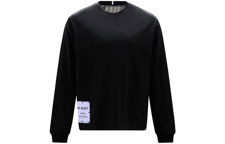 Alexander McQueen SS23 Logo Patch Crewneck Sweatshirt Black Mens 661254-RRT11-1000