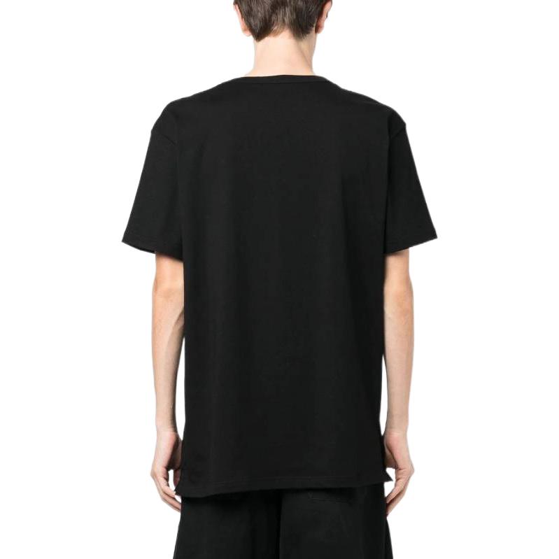Purchase Alexander McQueen SS23 標誌印花黑色圓領T恤 727270-QUZ12-0901