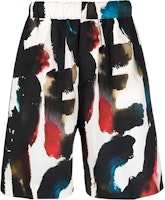 Alexander McQueen SS23 Logo Print Elastic Waist Casual Shorts Multi-color Men 726838-QUO76-8500 Alexander McQueen SS23 Logo Print Elastic Waist Casual Shorts Multi-color Men 726838-QUO76-8500